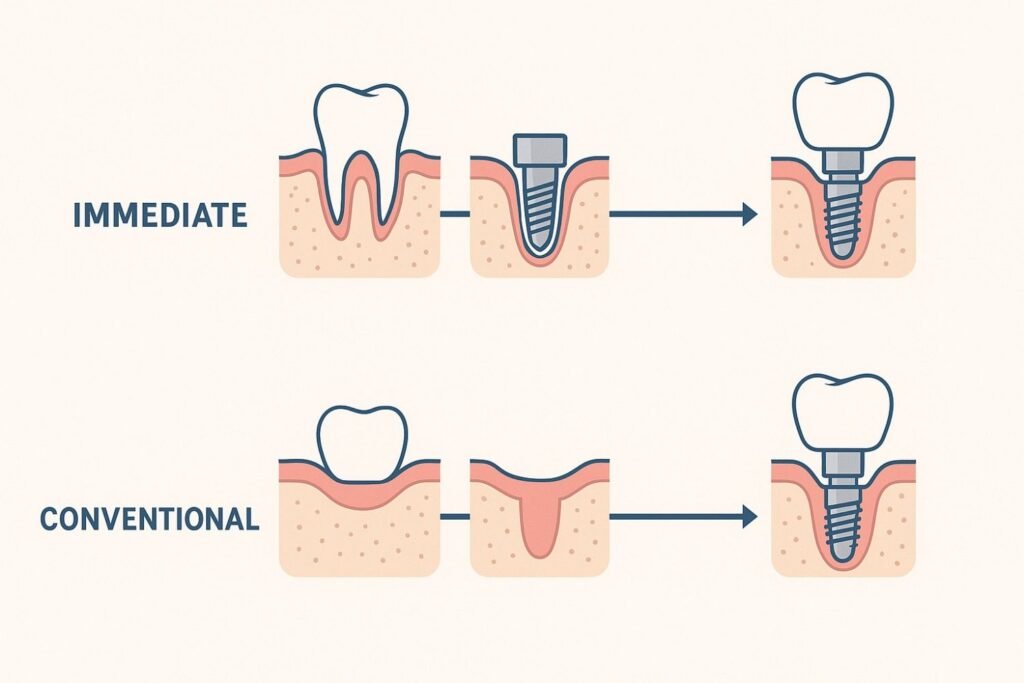 What makes same-day implants different from traditional implants?