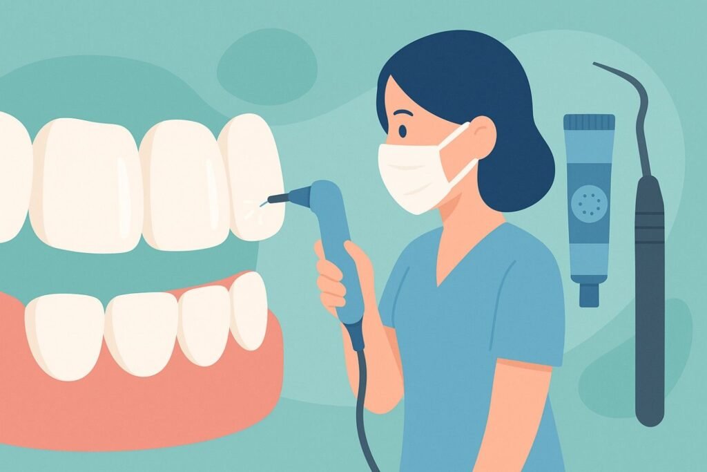 professional cleaning safe porcelain veneers