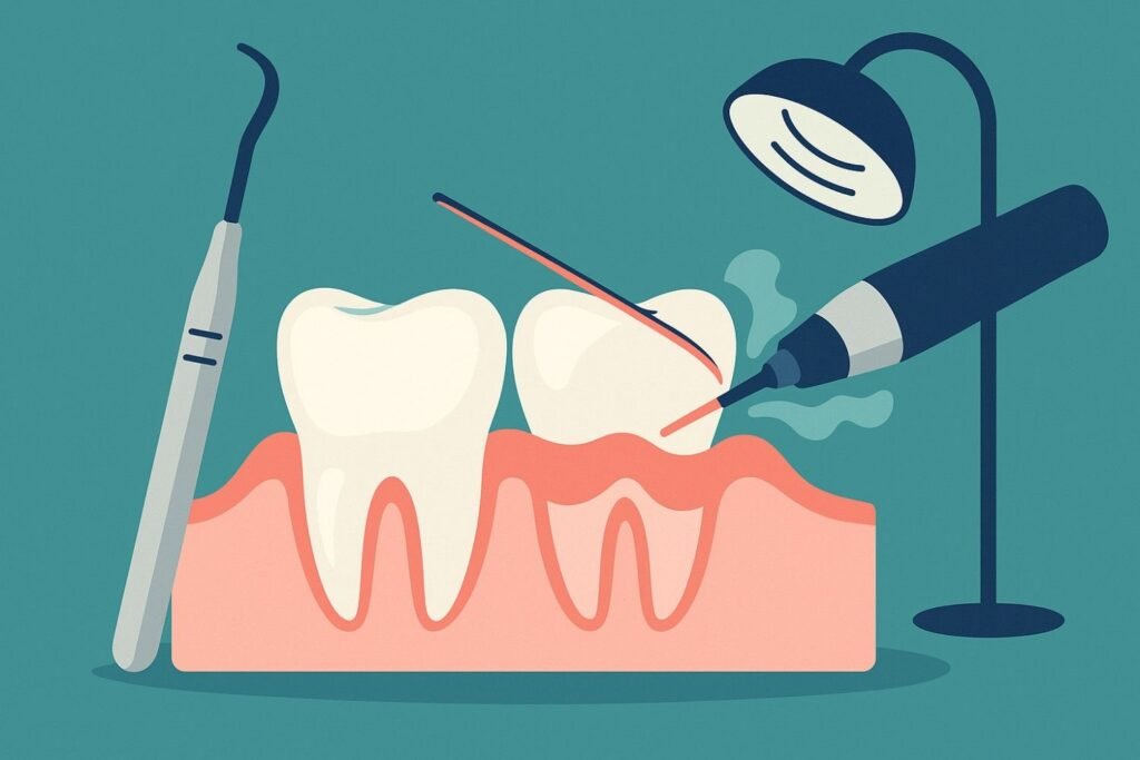 Gum contouring and laser sculpting for a balanced smile
