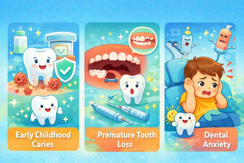 What dental problems can be prevented with early visits