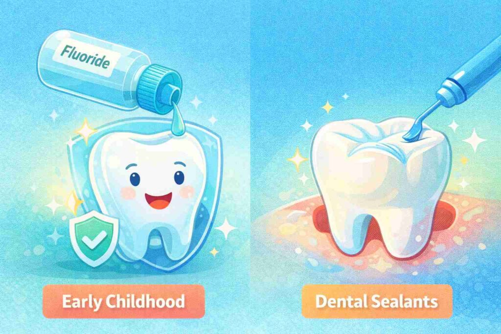 الفرق بيم الفلورايد والسيلانت