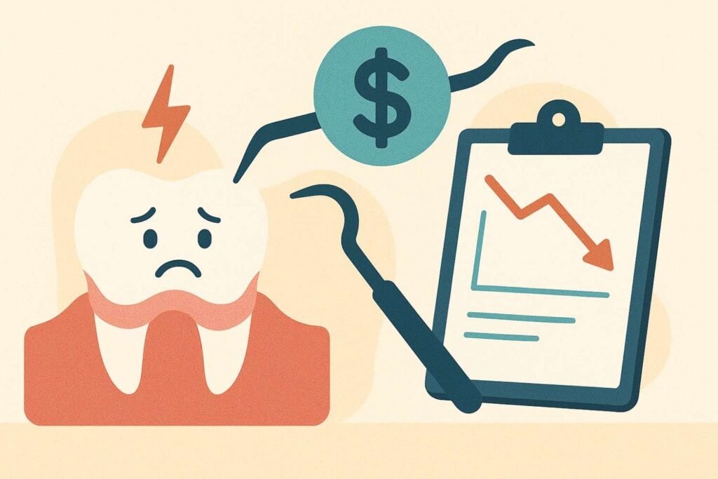 ما تأثير سوء علاج اللثة على التكلفة الطويلة الأمد؟