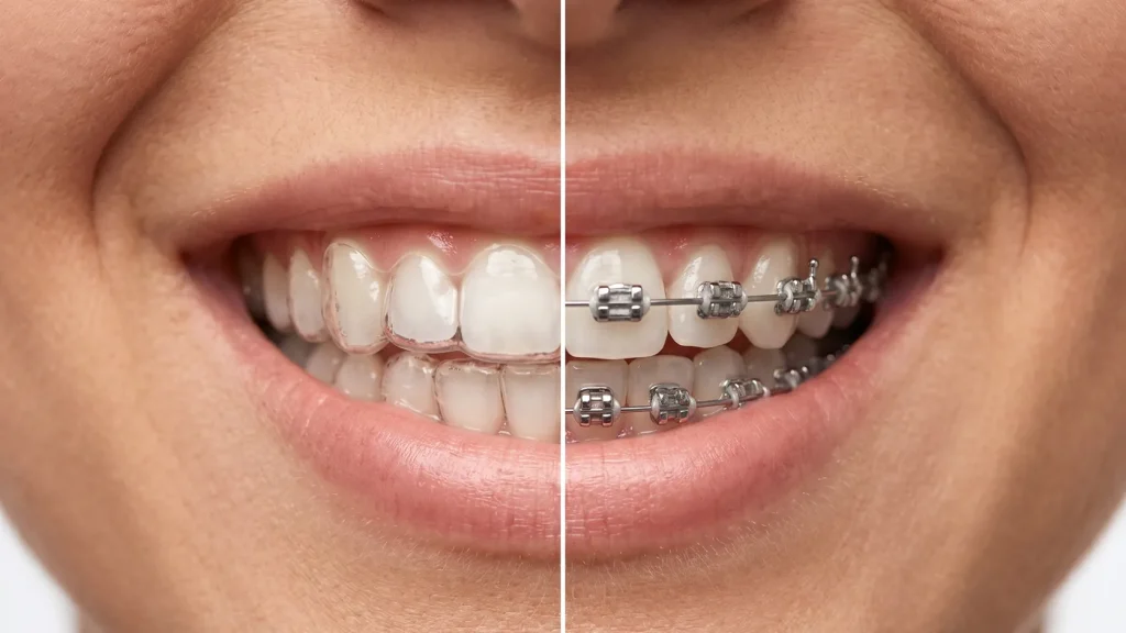 Invisalign vs Metal Braces